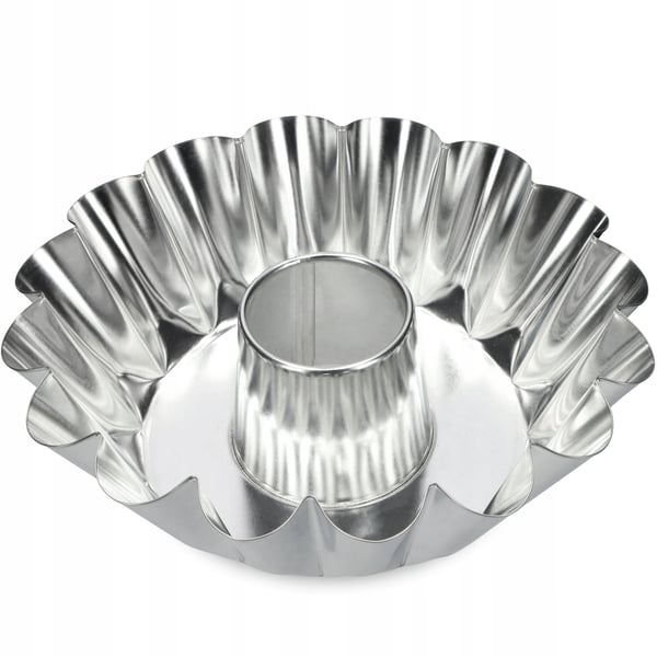 Bageform - Randform med Rør - 25 cm - Metal - Sølv