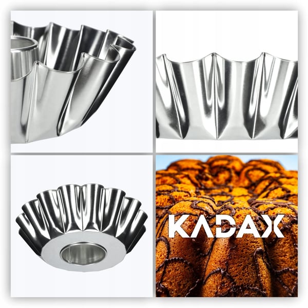 Bakform - Kakform med Hål i Mitten - 25 cm - Metall - Silver
