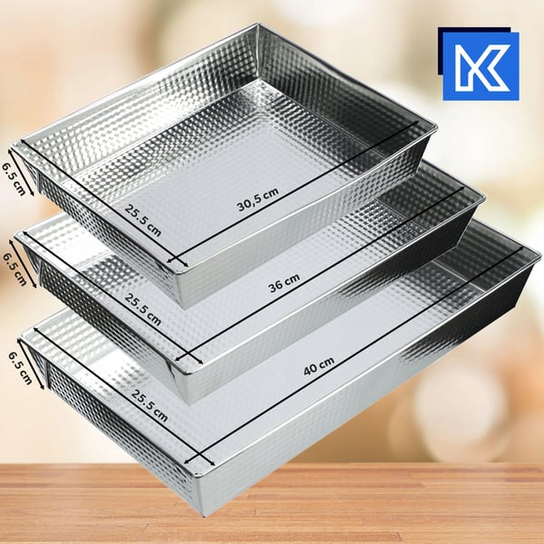 Bageformsæt - Kageforme - 3 stk - Metal - XXL - CE/EU