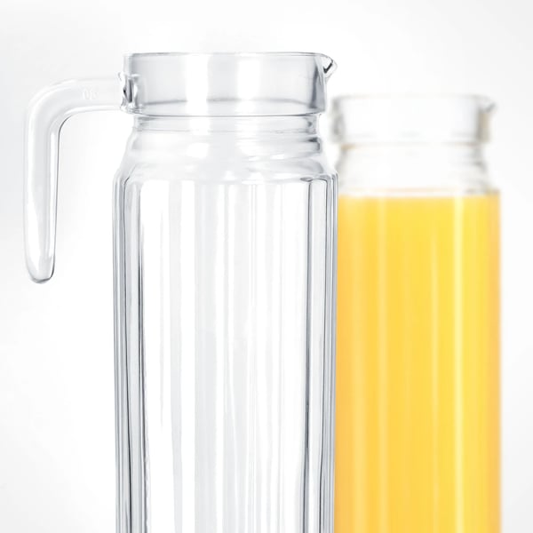 Glaskande til drikke - Karaffel - Stor - 1,1 l Kapacitet - Til vand, saft, juice - FCM-godkendt