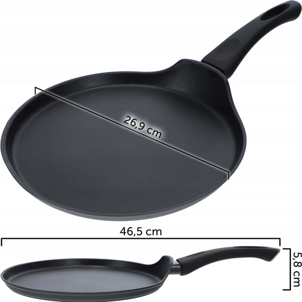 Pandekagepande & Crêpepande - Stegepande - Induktionskompatibel - Non-stick Belægning - 26 cm - CE/EU Certificeret