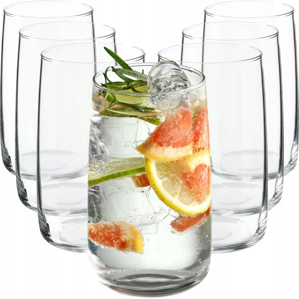 Drikkeglas - Sæt 8 stk. - 480 ml Pr. Glas - Brun