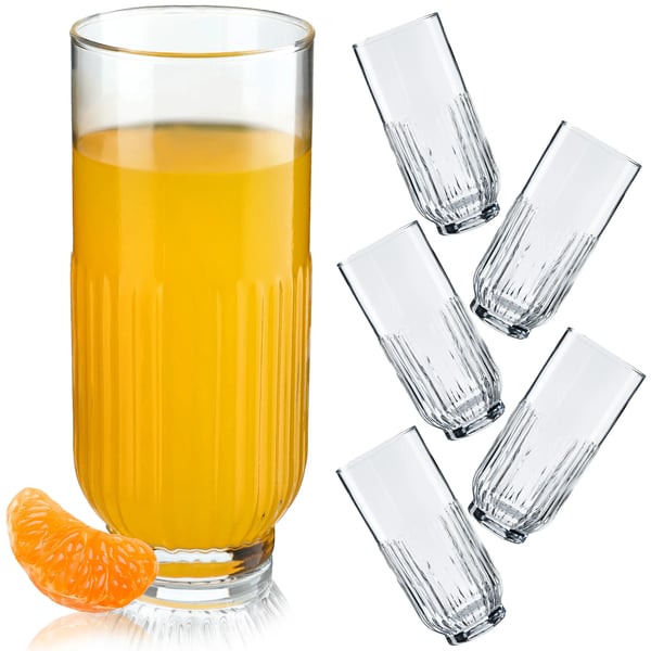 Dricksglas - Set 6 st - 395 ml per glas - FCM-certifierade - Brun