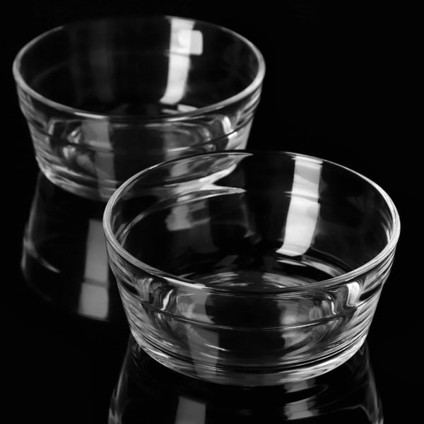 Skål i glas - Salatskål/snackskål - Størrelse 12,5 cm - CE/EU-godkendt