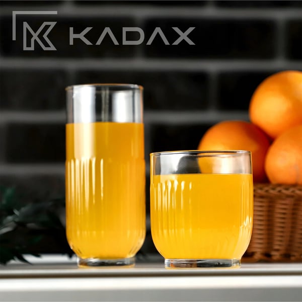 Dricksglas - Set 6-pack - Kapacitet 330 ml per glas - Brun