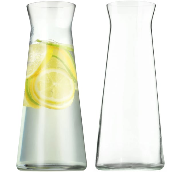 Glaskaraffel Sæt - Lemonade-/vandkande - 2-pak - 1 liter - Glas