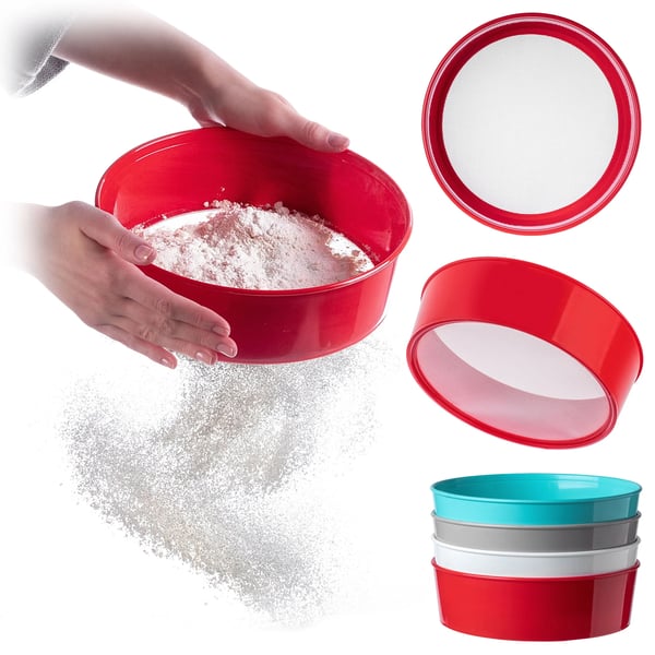 Melsigte - Køkkensigte - Diameter 22 cm - FCM-certificeret til fødevarekontakt - Assorterede farver