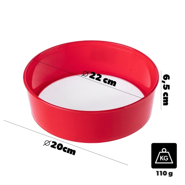 Melsigte - Køkkensigte - Diameter 22 cm - FCM-certificeret til fødevarekontakt - Assorterede farver