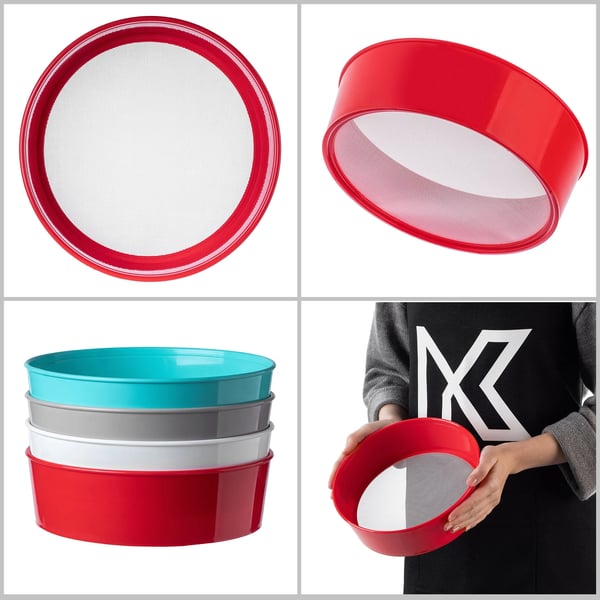 Melsigte - Køkkensigte - Diameter 22 cm - FCM-certificeret til fødevarekontakt - Assorterede farver