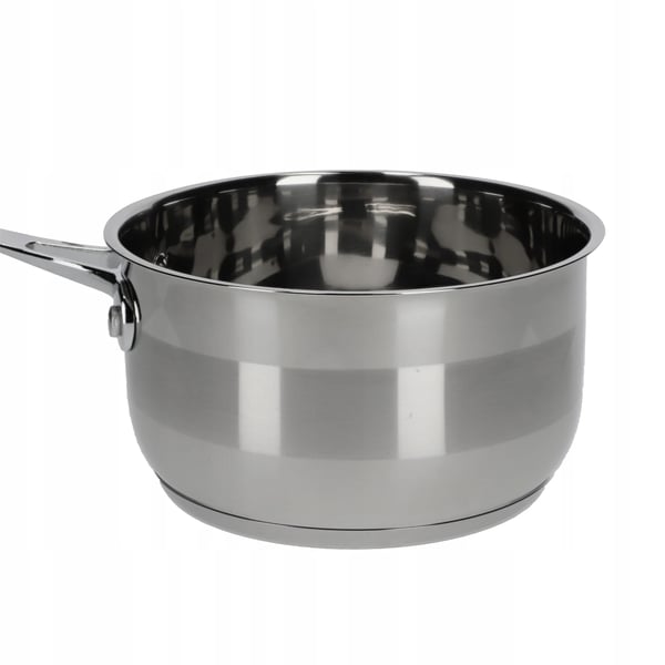 Gryde - Kasserolle i rustfrit stål - Diameter 16 cm - Volumen 1,8 l - FCM-certificeret - Sølv