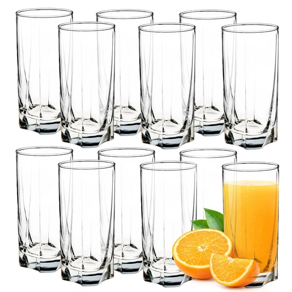 Drikkeglas - Juiceglas Sæt - Kapacitet 380 ml pr. glas - 12-Pak - Glas - FCM-certificeret