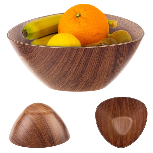 Salladsskål - Plastskål - Triangulär - 20 cm - Fruktskål - Snacksskål