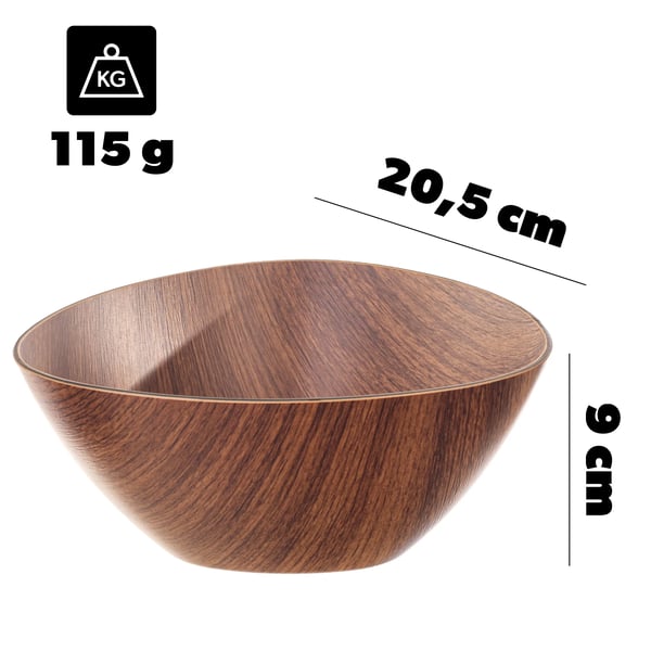 Salladsskål - Plastskål - Triangulär - 20 cm - Fruktskål - Snacksskål