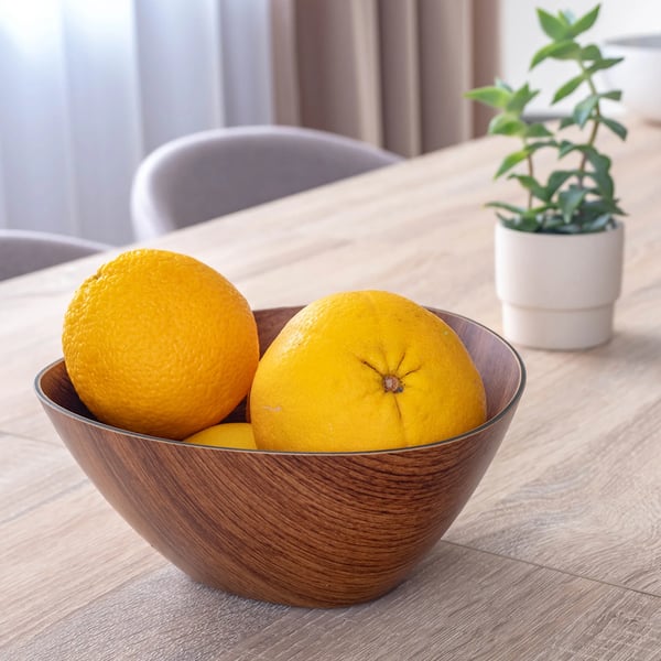 Salladsskål - Plastskål - Triangulär - 20 cm - Fruktskål - Snacksskål