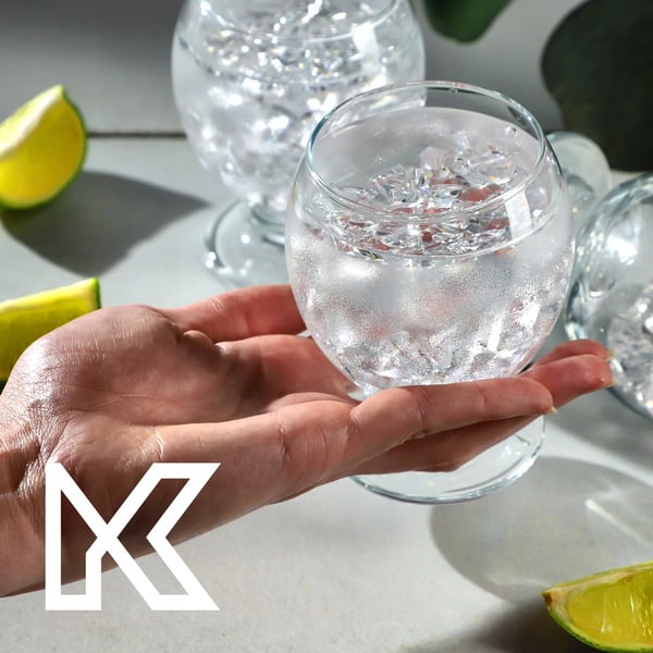 Drikkeglas Dessertglas - Sæt 6 stk - 280 ml - Serveringsglas til drikke & dessert - Brun