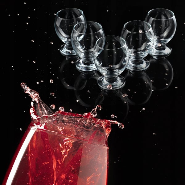 Drikkeglas Dessertglas - Sæt 6 stk - 280 ml - Serveringsglas til drikke & dessert - Brun