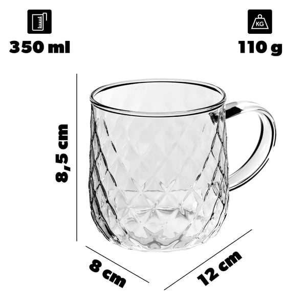 Teglas - Sæt - 6 Stk. - 350 ml - FCM-certificerede - Brun