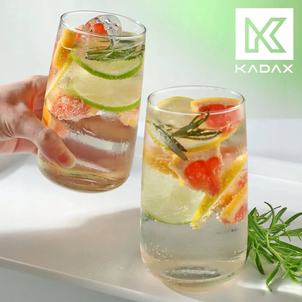 Drikkeglas / Vandglas - 4-pak - 480 ml - FCM-certificeret - Brun