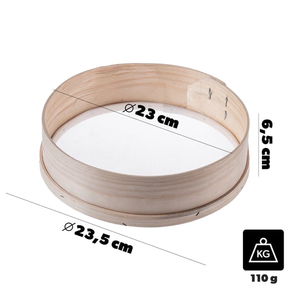 Melsigte - Træ - Ø 23 cm - Rund - FCM-certificeret