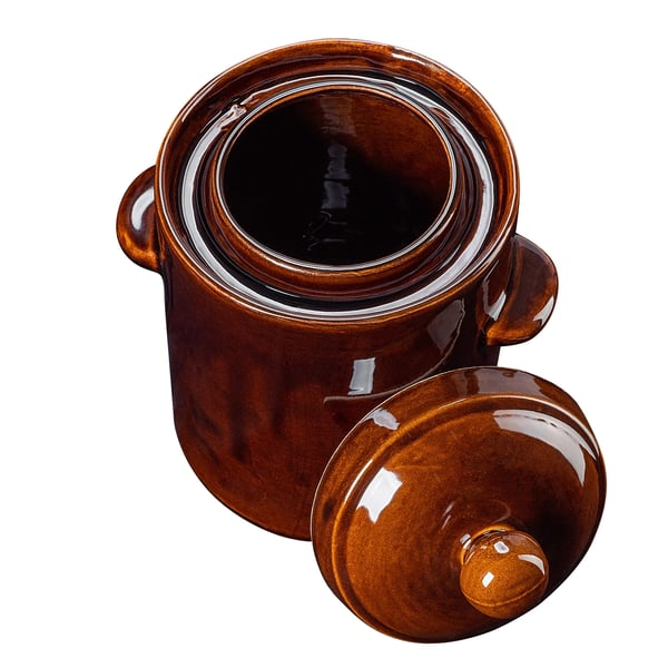 Fermenteringskrukke - Syltekrukke 10 L - FCM-certificeret - Brun