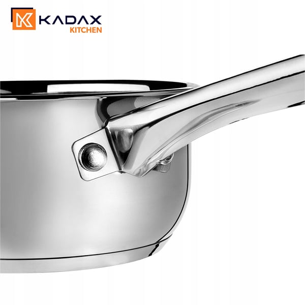 Kasserolle - Gryde - 1 l Kapacitet - 14 cm Diameter - Induktion & Gas - Rustfrit Stål - Sølv