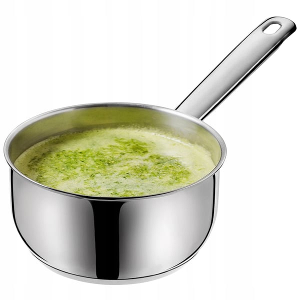 Kasserolle - Sovsekasserolle - 1,5 l Kapacitet - Induktion & Gas - Stål - 16 cm Diameter - Sølv