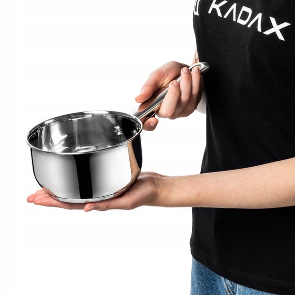 Kasserolle - Sovsekasserolle - 1,5 l Kapacitet - Induktion & Gas - Stål - 16 cm Diameter - Sølv