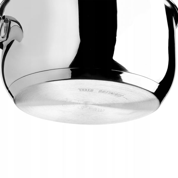Kasserolle - Sovsekasserolle - 1,5 l Kapacitet - Induktion & Gas - Stål - 16 cm Diameter - Sølv