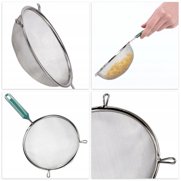 Melsigte - Køkkensigte - Rustfrit Stål - 10 cm Diameter - Til Bagning
