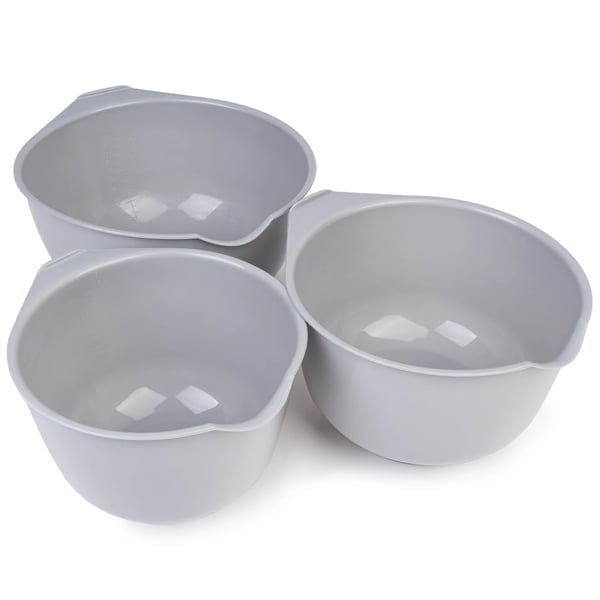 Køkkenskåle - Skålsæt - 3 dele - Plast - Grå