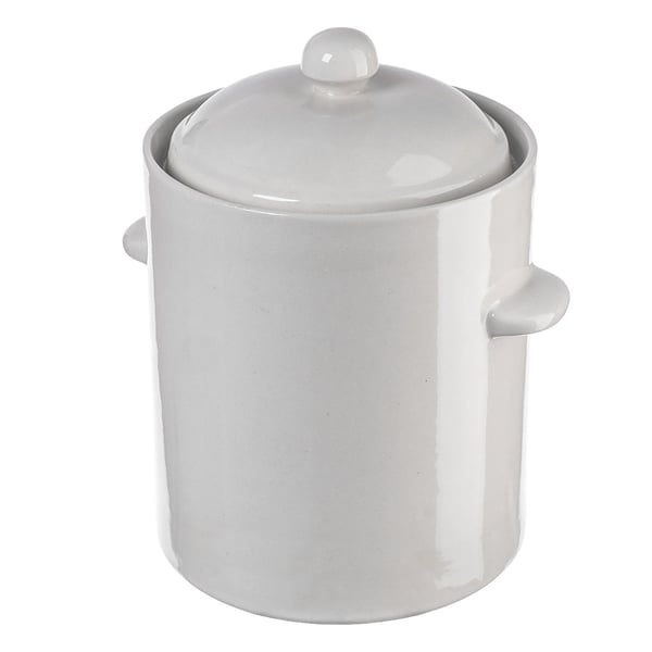 Fermenteringskrukke - Syltekrukke - 2,5 l Kapacitet - Tøndeformet - Til fermentering og syltning - Brun
