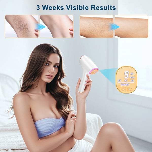 Hårfjerningsapparat - Genopladelig epilator - Til ansigt - Smertefri - Til kvinder og mænd