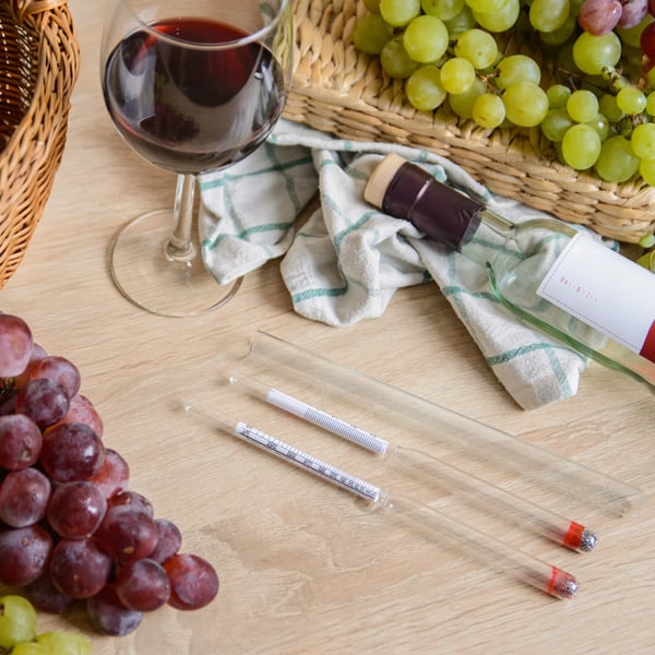 Alkoholmåler - Hydrometer - Præcision - Glas - Skala - FCM-certificeret