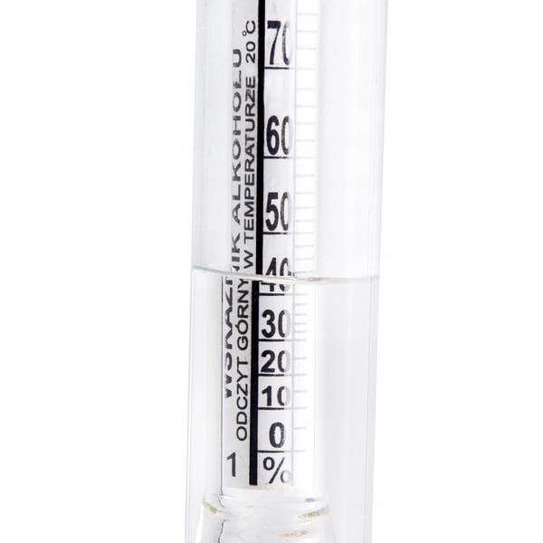 Alkoholmåler - Hydrometer - Præcision - Glas - Skala - FCM-certificeret