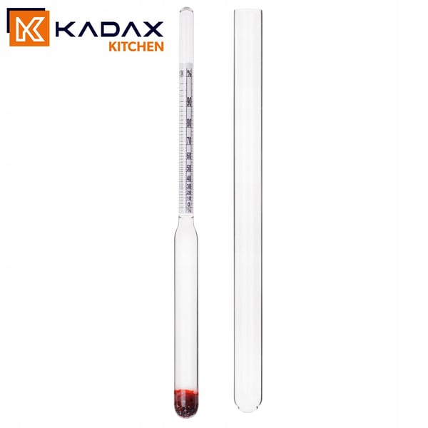 Alkoholmåler - Hydrometer - Præcision - Glas - Skala - FCM-certificeret