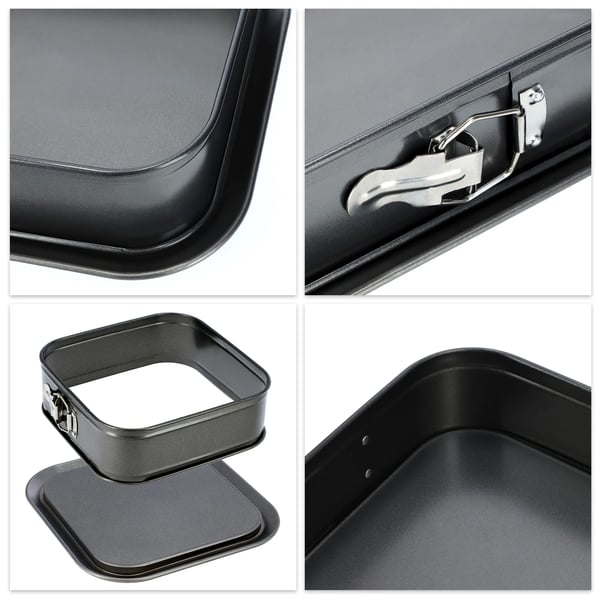 Bageform - Kageform - Firkantet - Slip-let Belægning - 24 cm - Metal - CE/EU