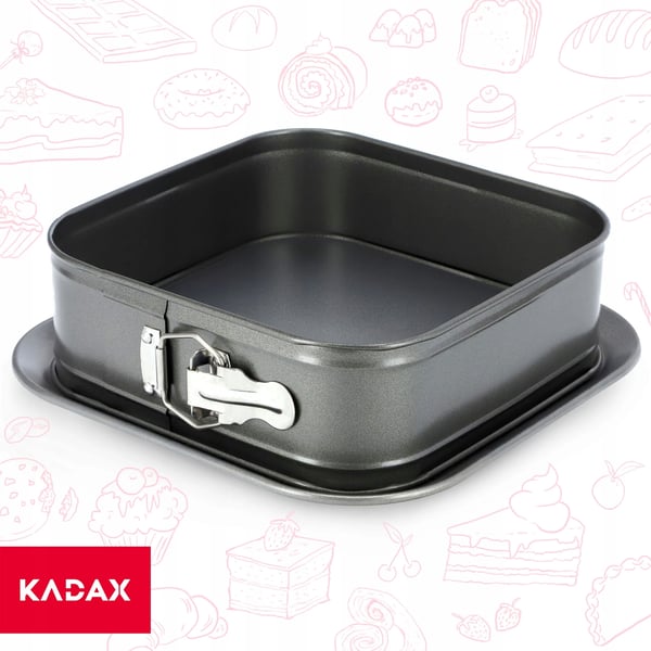 Bageform - Kageform - Firkantet - Slip-let Belægning - 24 cm - Metal - CE/EU