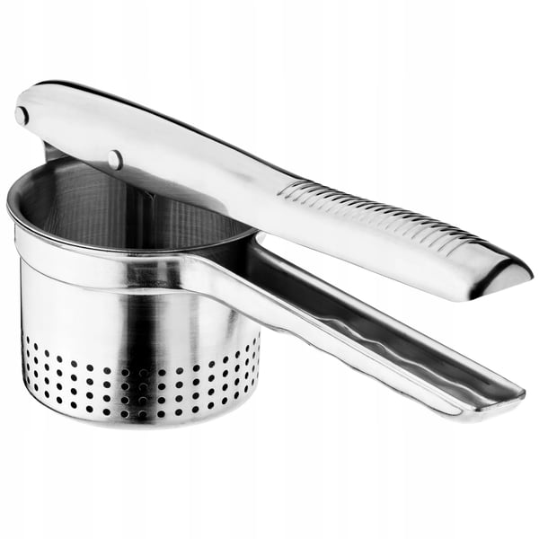 Kartoffelpresser - Grøntsagspresser/Ricer - Rustfrit Stål - Manuel - CE-godkendt - Sølv