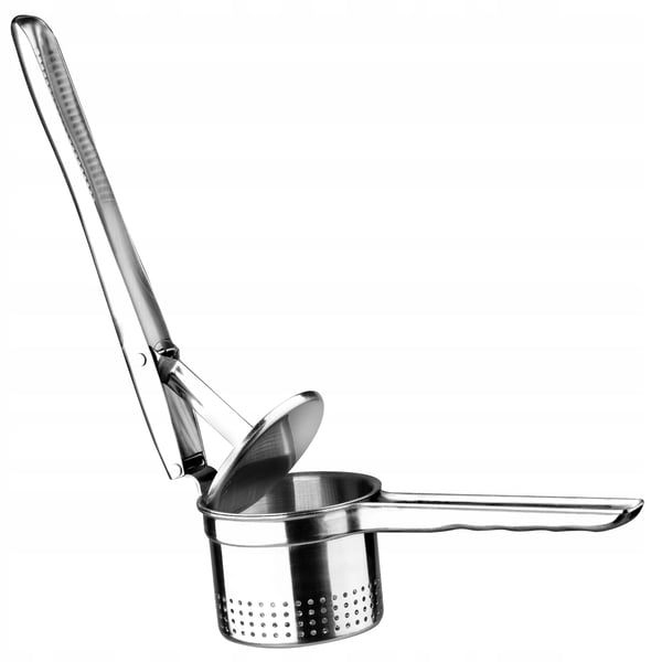 Kartoffelpresser - Grøntsagspresser/Ricer - Rustfrit Stål - Manuel - CE-godkendt - Sølv