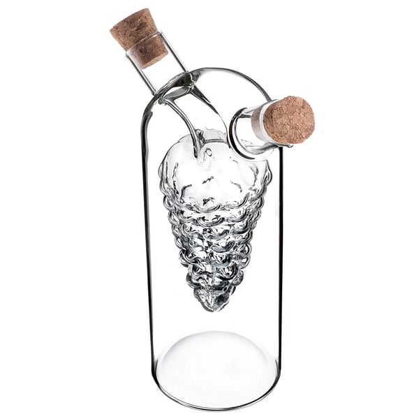 Olie- og eddikeflaske - Dispenser - Borosilikatglas - FCM-certificeret
