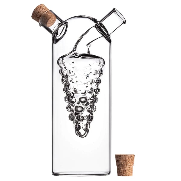 Olie- og eddikeflaske - Dispenser - Borosilikatglas - FCM-certificeret