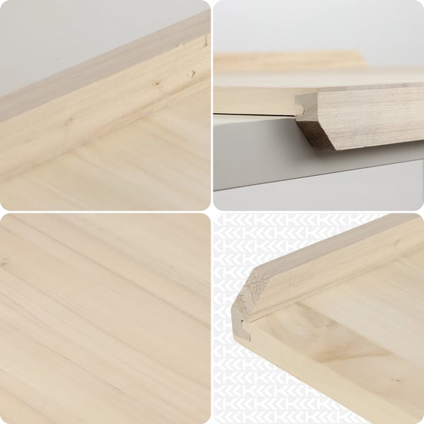 Træskammel - Taburet - 60 x 40 cm - Dobbeltsidet - Stabil konstruktion - CE/EU-certificeret - Polsk oprindelse