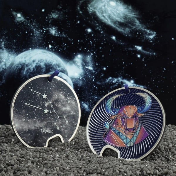 Tyr (Taurus) Stjernetegn - Flaskeåbner/Kapselåbner - Stål - Tyrmotiv