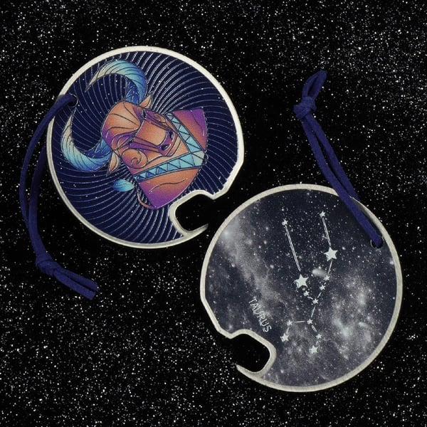 Tyr (Taurus) Stjernetegn - Flaskeåbner/Kapselåbner - Stål - Tyrmotiv