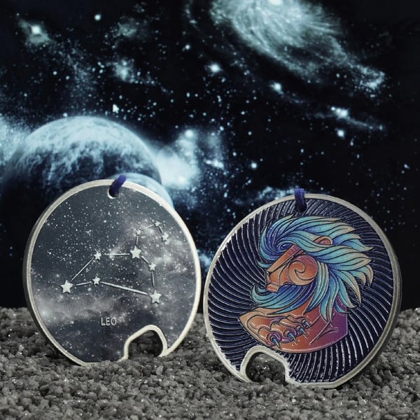 Zodiac Løven - Flaskeåbner/Kapselåbner - Stål - Løvemotiv - Stjernetegn