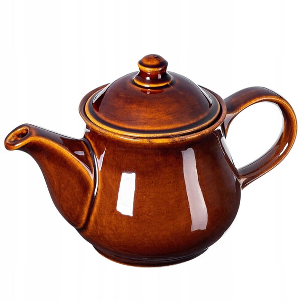 Te- och kaffekanna - Stengods - 1 l - Brun