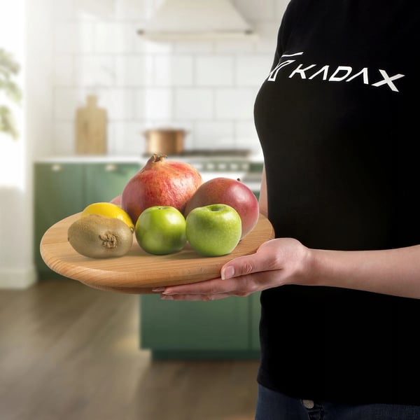 Drejbar serveringsbakke Lazy Susan - Rund drejetallerken - Diameter 55 cm - Brun