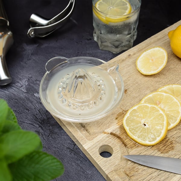 Citruspresser i glas - Manuel citronpresser - Til citron og lime - FCM fødevaregodkendt