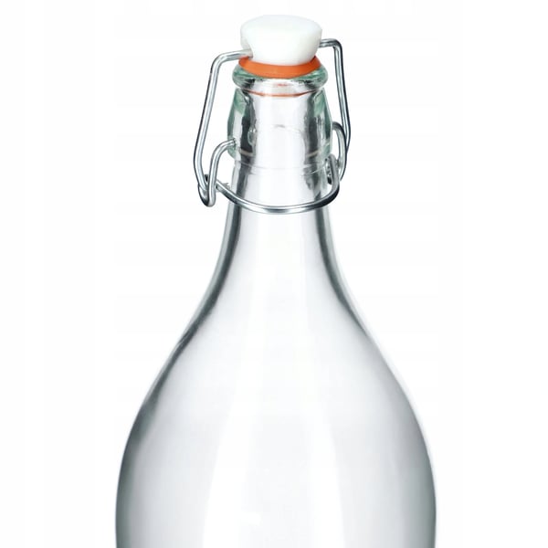 Glasflaske - Kapacitet 2 l - Med Prop - Til Vin, Juice og Tinktur