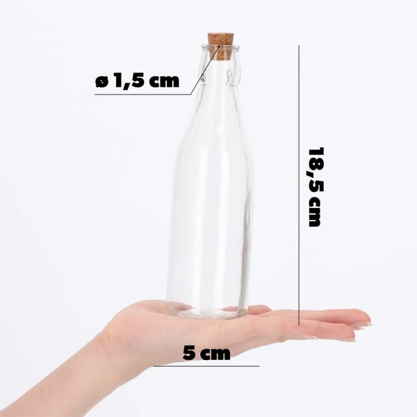 Glasflasker Sæt - Olivenolie/Eddike Dispenser - 6 stk. - 225 ml - Anti-dryp Tud med Prop